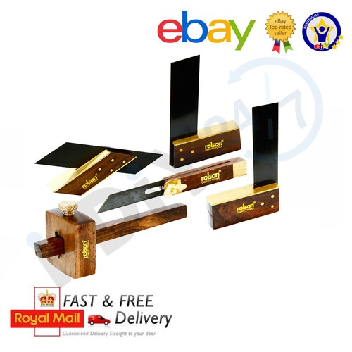 5pc Mini Wood Working Kit Sliding Bevel Mitre Tri Dovetail Square Marking Gauge - 第 1/1 張圖片