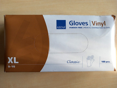 Einweghandschuhe 100 St. Vinyl puderfrei unsteril XL neu Abena OVP