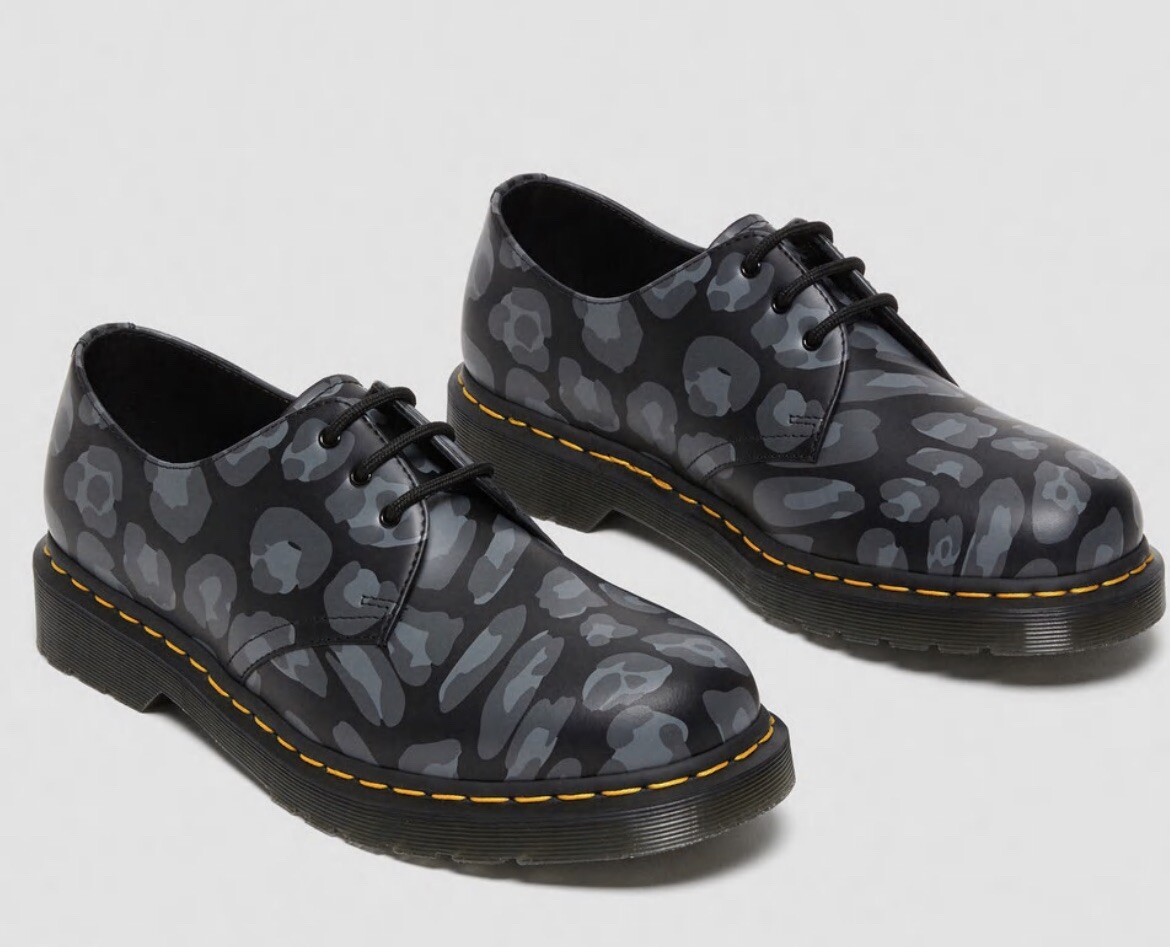 Dr.Martens ディストーテッド レオパードオックスフォード シューズ