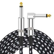 10Ft Electric Guitar Cable Amp Cord 1/4 Inch Audio TRS 6.35mm Wire