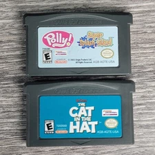 Lot x 2 Nintendo Gameboy Advance Polly Pocket Super Splash Island Cat In The Hat
