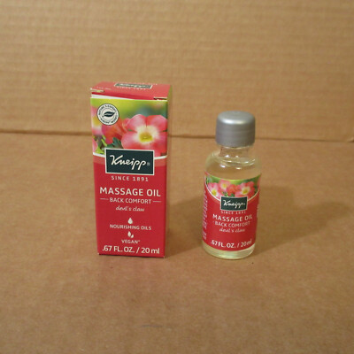 NIB New Kneipp Vegan Back Comfort Massage Nourishing Oil Devils Claw .67 oz 20ml