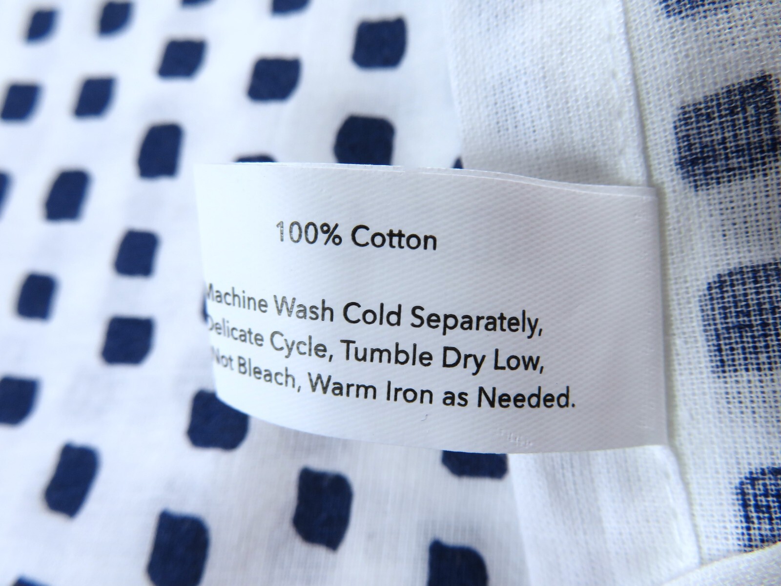 Hudson43 Napkin Set 4 Piece Blue Squares On White 20X20 Cotton New Without Tags