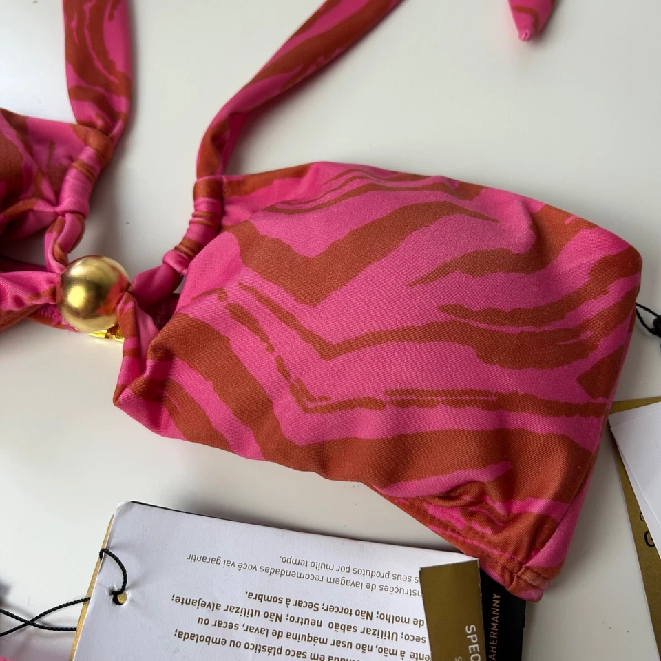 Vix Paula Hermanny Set de Natación Diani Brenda Top L Diani Bella Bottom M Oro Rosa Foto 3 de 4