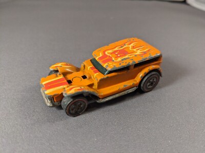VINTAGE 1969 Hot Wheels orange flames Prowler toy car
