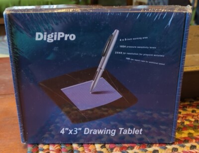 DigiPro Drawing Tablet 4'' x 3'' MSN Handwriting Pen Brand New Factory Sealed 