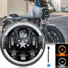 7inch Round Motorcycle Led Headlight Hilo Beam Turn Signal Drl Lamp For Motor 7inch Round Motorcycle Led Headlight Hilo Beam Turn Signal Drl Lamp For Motor