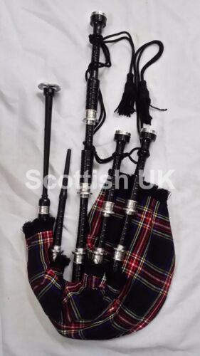 Nowe Great Highland Bagdupes Palisander Srebrne ilości / Szkockie dudy z futerałem - Zdjęcie 1 z 1
