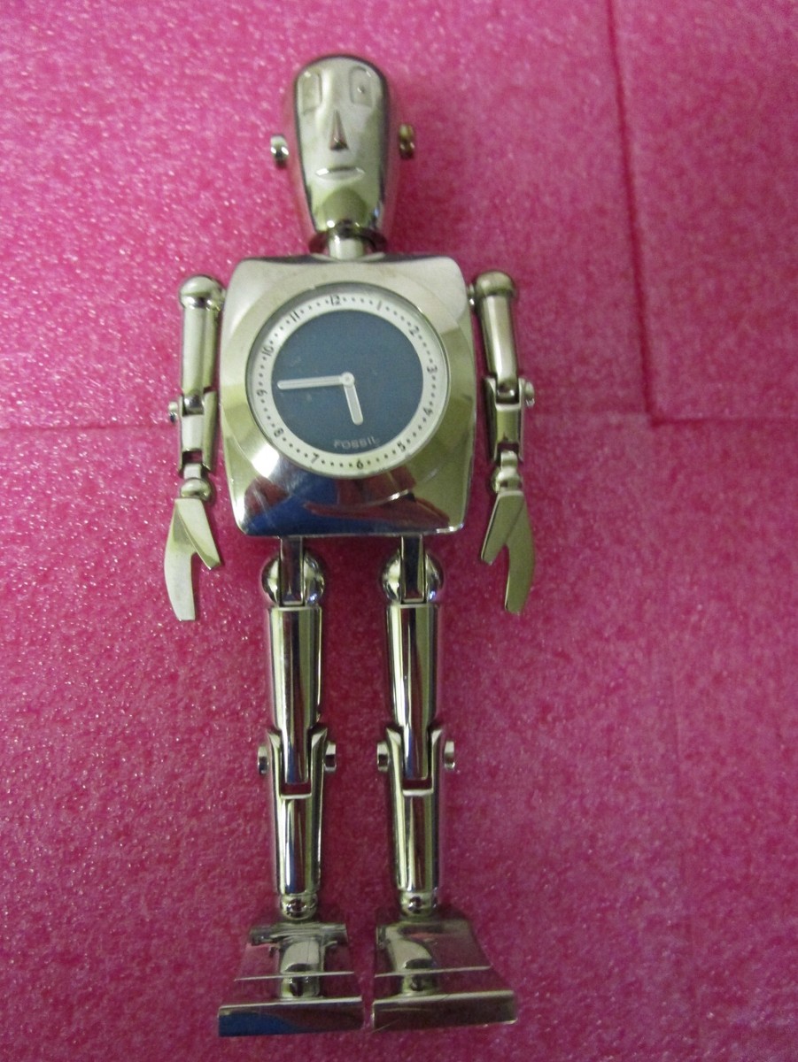 Fossil Stan BIG TIC Robot Man Clock | eBay