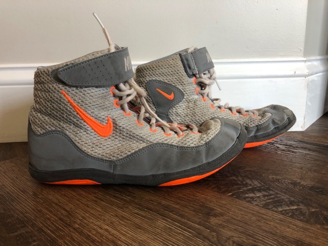 black and orange nike wrestling shoes