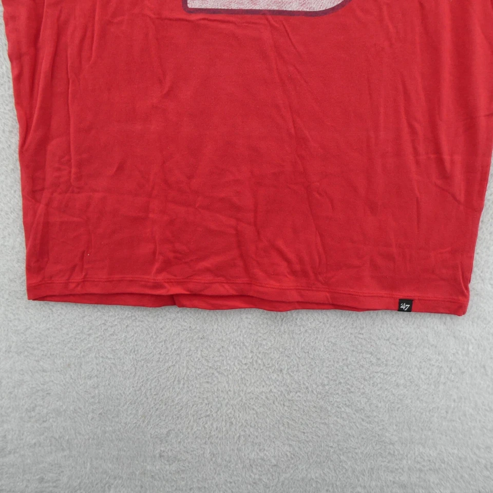 St Louis Cardinals Shirt Mens Medium Red '47 Brand 100% Cotton Knit MLB Gym New - Image 3 of 4