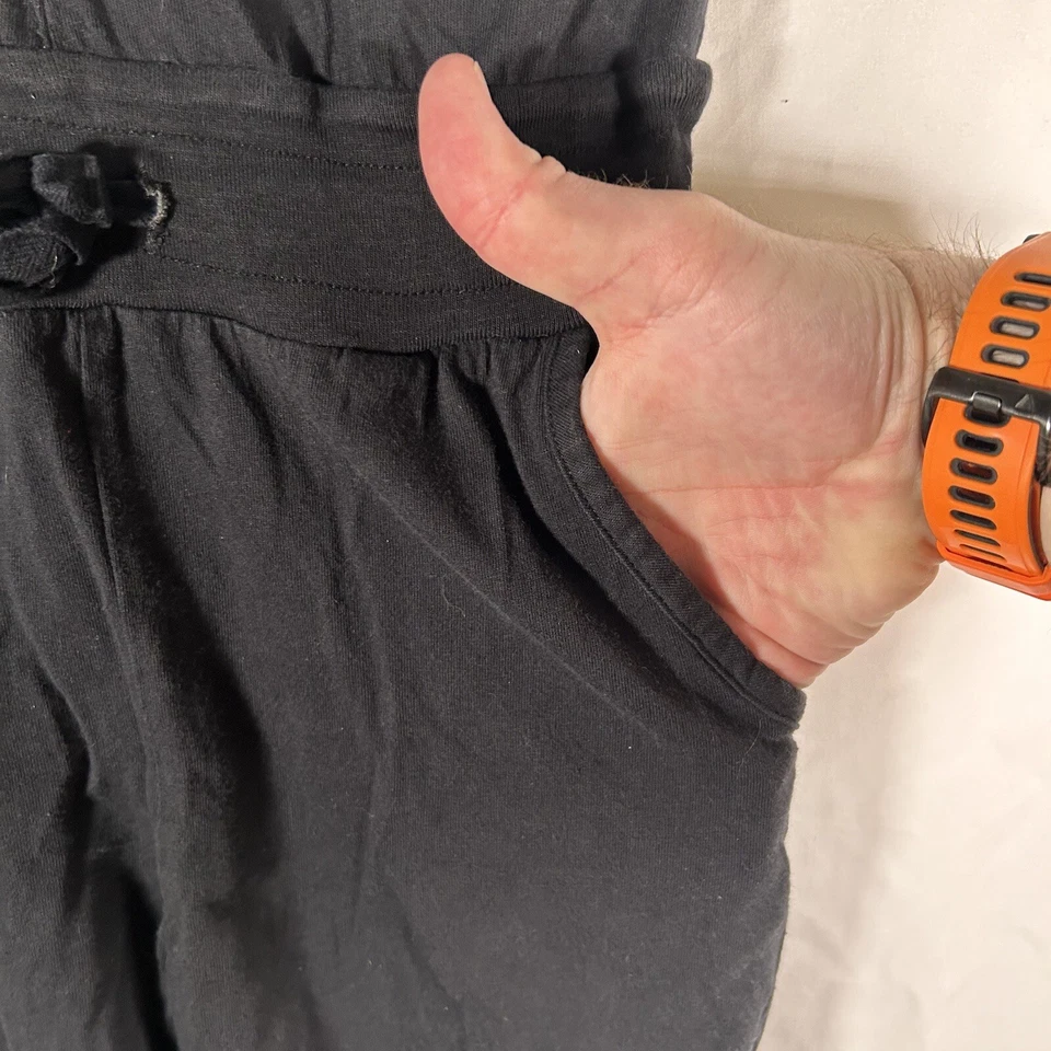 Nike комбинезон девочек маленький твердый черный без рукавов v-образным вырезом галстук спереди 100% хлопок - Изображение 4 из 4