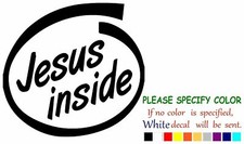 Jesus inside Vinyl Decal Sticker Car Window Bumper Wall Laptop 9"