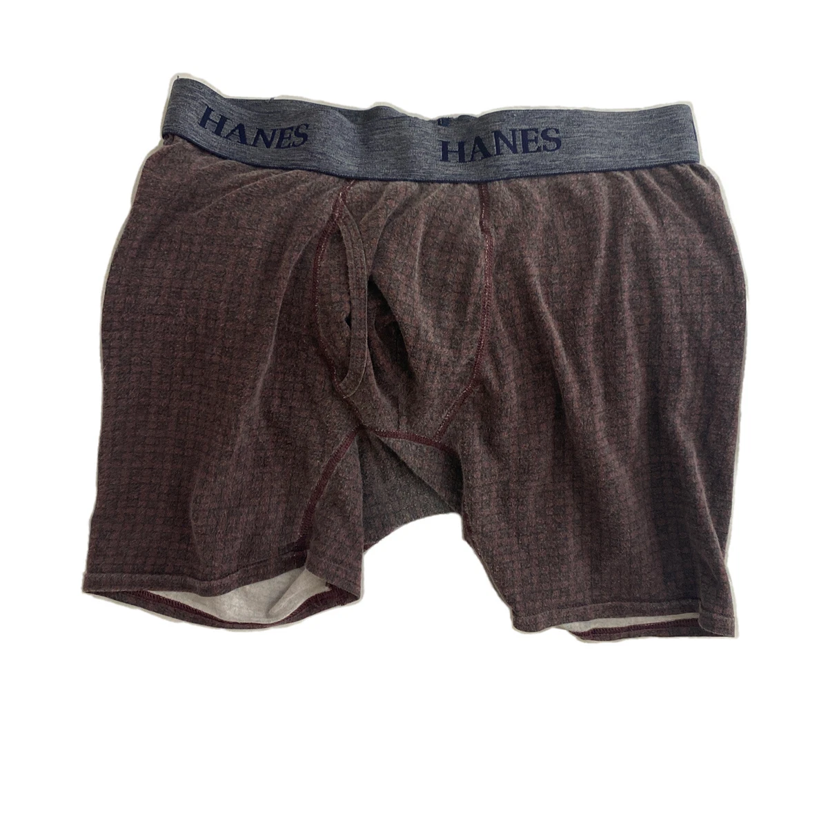 Hanes Our Most Comfortable Boxer Briefs Maroon Size Medium Mens