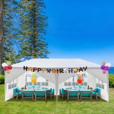 10'x 20' Canopy Tent Party Wedding Gazebo Outdoor Waterproof Outdoor