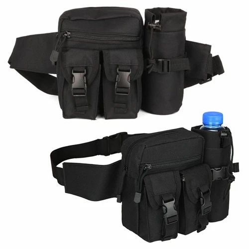 Tactical Waist Pack Tasche mit Trinkflaschentasche Halter Molle Bauchtasche Gürteltasche - Bild 2 von 13
