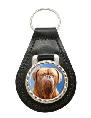 Dogue De Bordeaux Leder Schlüsselanhänger