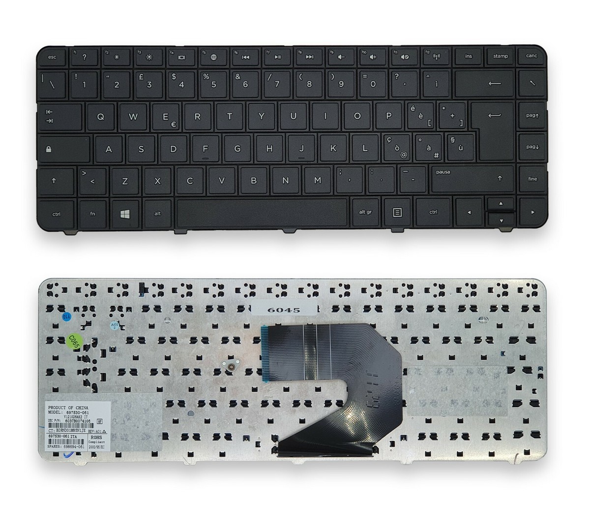 T-ProTek Italiano Nera Tastiera Keyboard Compatible Con Per