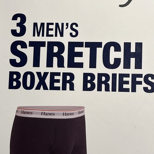Hanes Originals 3 Stretch Boxer Briefs Mens 2XL 44-46" Wicking No Ride Up Cool - Picture 7 of 13