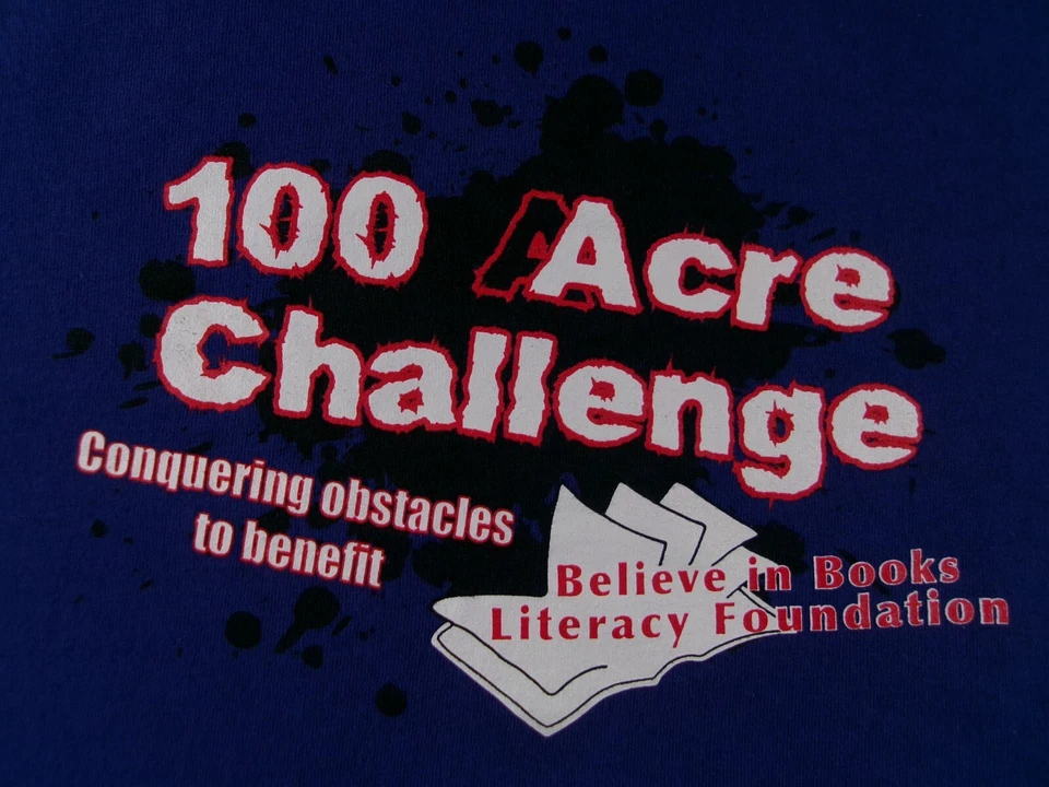 100 Acre Challenge Shirt Youth Medium Purple Believe In Books Causal Everyday - Image 2 of 4