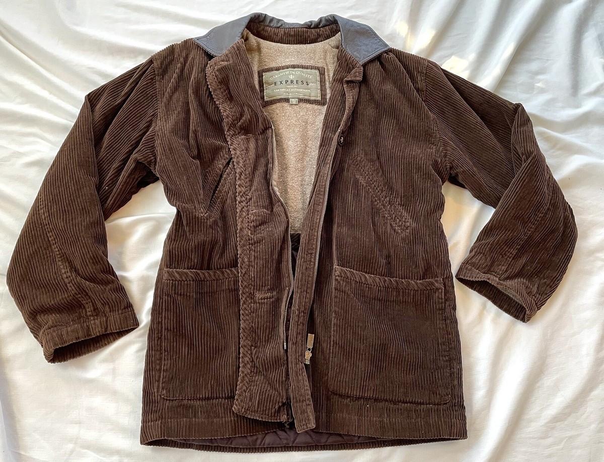 Rare Express Vintage 90s Corduroy Coat Brown Oversized Rare Express Vintage 90s Corduroy Coat Brown Oversized