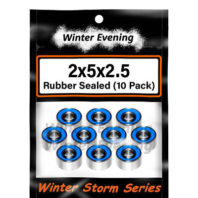 Winter Evening - 2x5x2.5mm MR52-2RS - Rubber Sealed Bearings Kit (10 Pcs)
