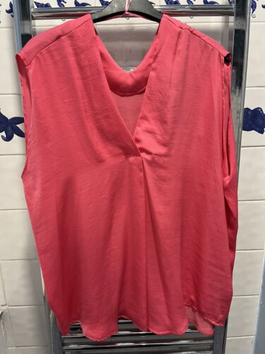 Ladies M & S Pink Sleeveless Blouse New Size 20 - Picture 1 of 4