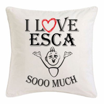 I Love Esca KISSENBEZUG 40X40cm Ich Liebe Esca Weiss 111562