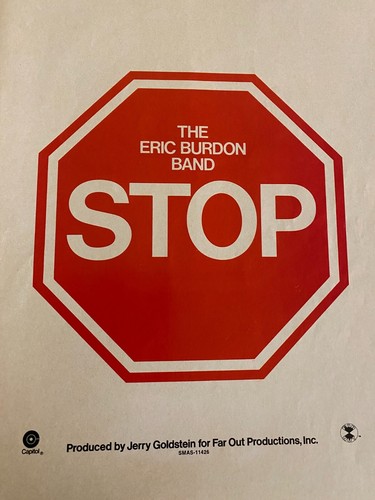 Eric Burdon Band, Stop, Full Page Vintage Promotional Ad