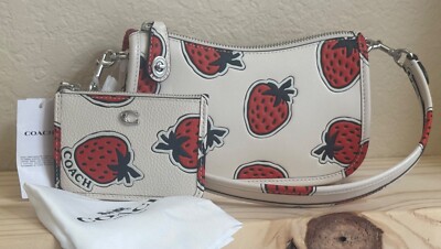 NWT Coach Strawberry Swinger 20 Shoulder Bag & Strawberry Mini