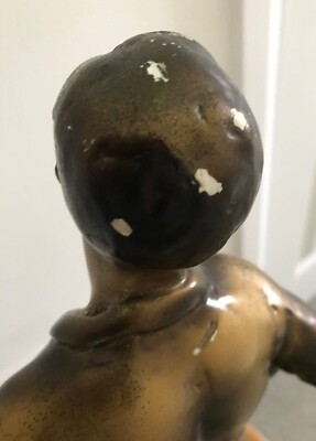 Rare Statue Plâtre - Joueur De Football/rugby Anglais - Années 1930