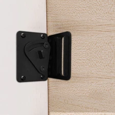 CCJH Door Latch Steel Sliding Barn Door Lock Black Easy Install