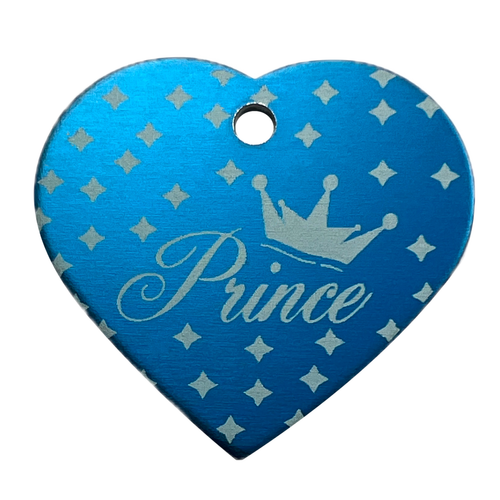 Custom Engraved Dog Tags Personalized Dog Collar Pet Tags Engraved BLUE PRINCE - Picture 3 of 11