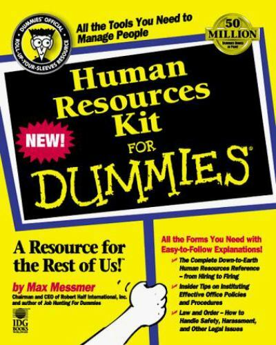 Human Resources Kit For Dummies Books 9780764551314 EBay