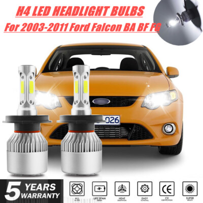 H4 LED Headlight Bulbs Globes Upgrade Kit For 2003-2011 Ford Falcon BA