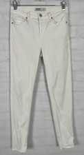 Just Black Jeans Womens Size 26 White Denim Low Rise Skinny Pants Made In USA