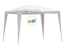 GAZEBO DA ESTERNO MT.3 X 3 BIANCO TENDA GAZEBO METALLO TELO POLIETILENE BIANCO