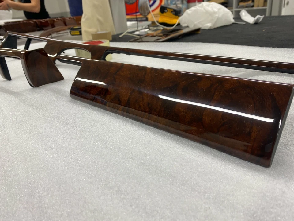 For Mercedes W126 C126 Walnut Dash Trim Set of 3 Pcs SE SEL SEC Without Airbag - Image 4 of 4