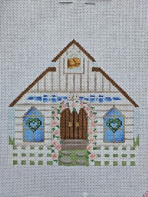 WEDDING CHAPEL-MELISSA SHIRLEY-HANDPAINTED NEEDLEPOINT CANVAS 1036L