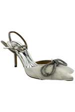 Badgley Mischka Women's Sacred Embellished Ankle Strap Pumps White