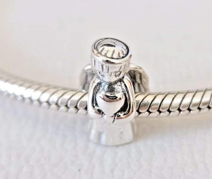 Authentic Pandora Charm Sterling Silver Angel of Love #798413C00 Charm