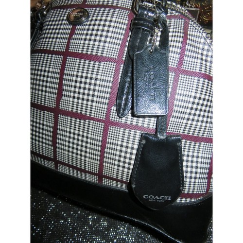 Coach Peyton Glen Plaid Printed Dome Cora Leather Satchel & Matching Wallet - Picture 7 of 19