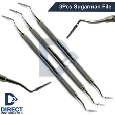 3Pcs Dental Sugarman File Interproximal Bone Reduction Periodontal Surgery Tools