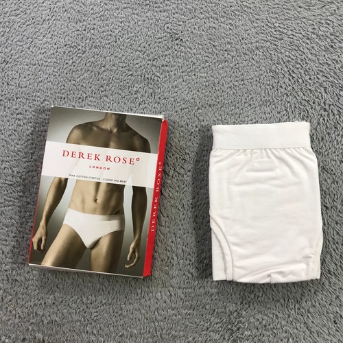 Derek Rose Brief Mens Extra Large Boxer Trunks Pima Cotton Closed Mid Brief - Picture 8 of 8