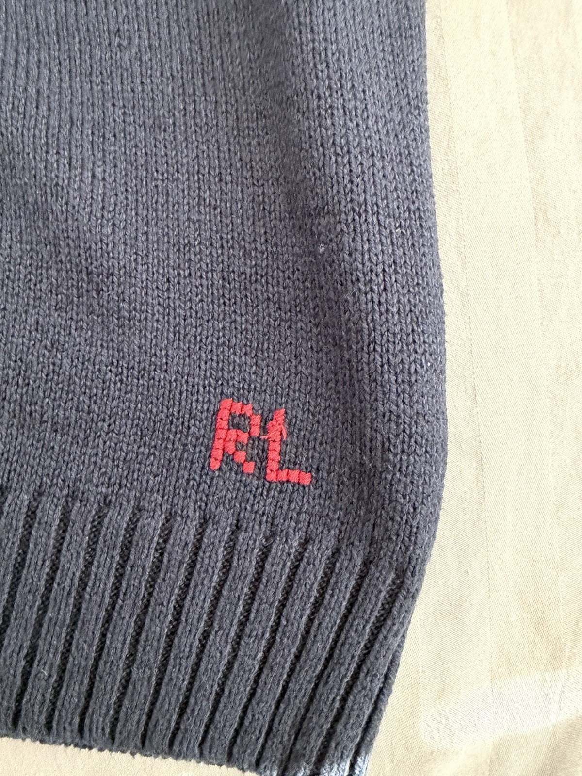 BRAND NEW Polo Bear Cotton-Linen Jumper by Ralph Lauren Size XL Navy Colour NEW image 6