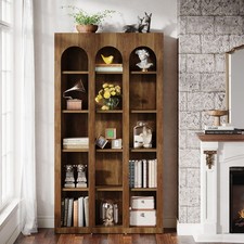 5-Tier Arched Bookshelf, 70.87'' Tall Modern Bookcase Freestanding Shelving Unit