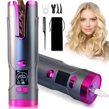 Automatic Curling Iron 3/4 inch Barrel, Cordless Automatic Curling ... Fast Ship
