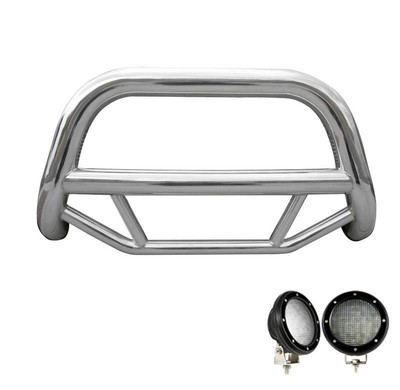 Black Horse MAX Bull Bar No Skid Stainless w/5.3''LED fit 2022-2024 Infiniti QX60