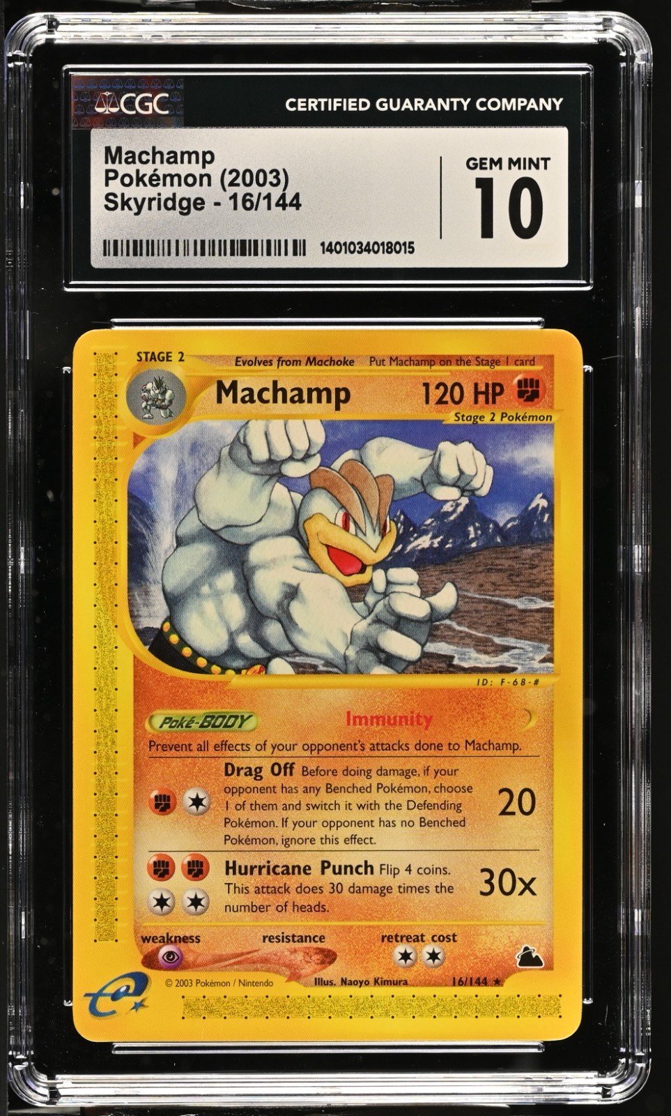 CGC 10 Machamp 16/144 Skyridge Pokemon 2003
