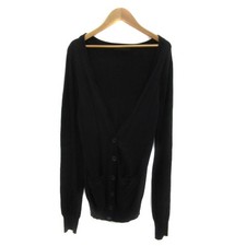 Moussy Knit Cardigan VNeck Mid Length Black Women  s Used